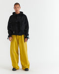 Men - Nylon Gathered Waist Trouser - Yellow - 1