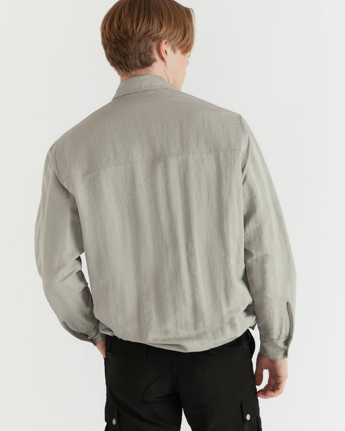 Men - Nylon Cargo Pullover Shirt - Stone - 3