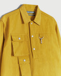 Nylon Cargo Pullover Shirt in Yellow
