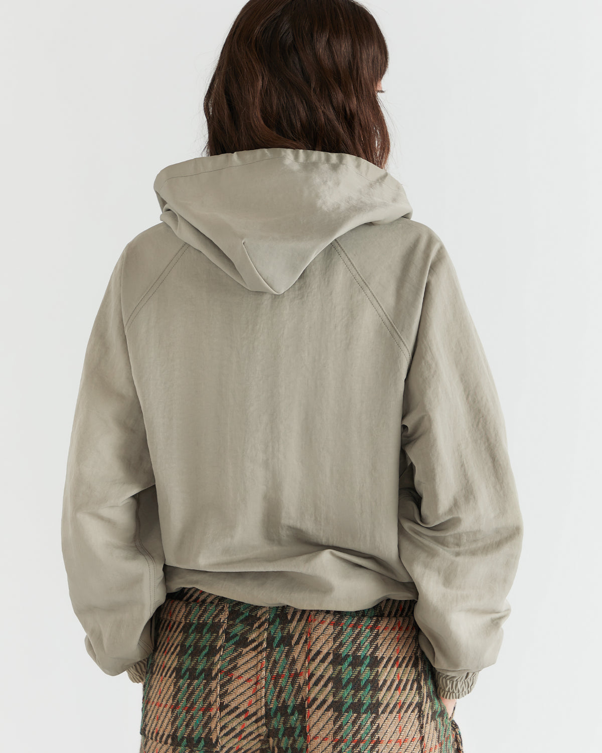 Women - Nylon Hooded Jacket - Stone - 3