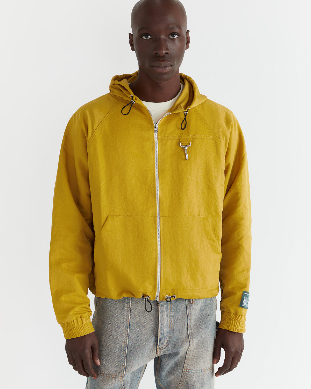 Men - Nylon Hooded Jacket - Yellow - 2