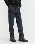 Women - Raw Denim Double Knee Pant - Indigo - 2