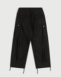 Cotton Ripstop Wideleg Cargo Pant in Black