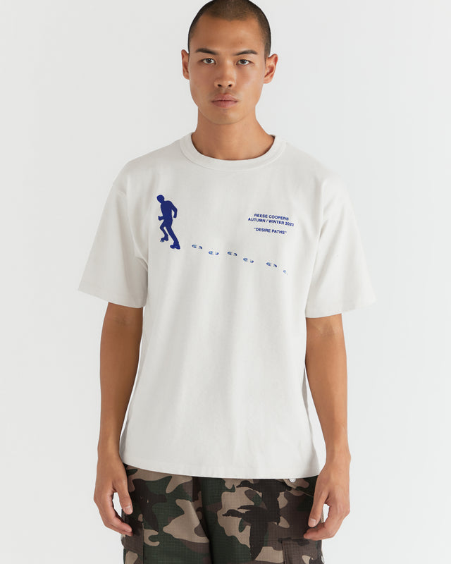 Men - Desire Paths T-Shirt - Vintage White - 3