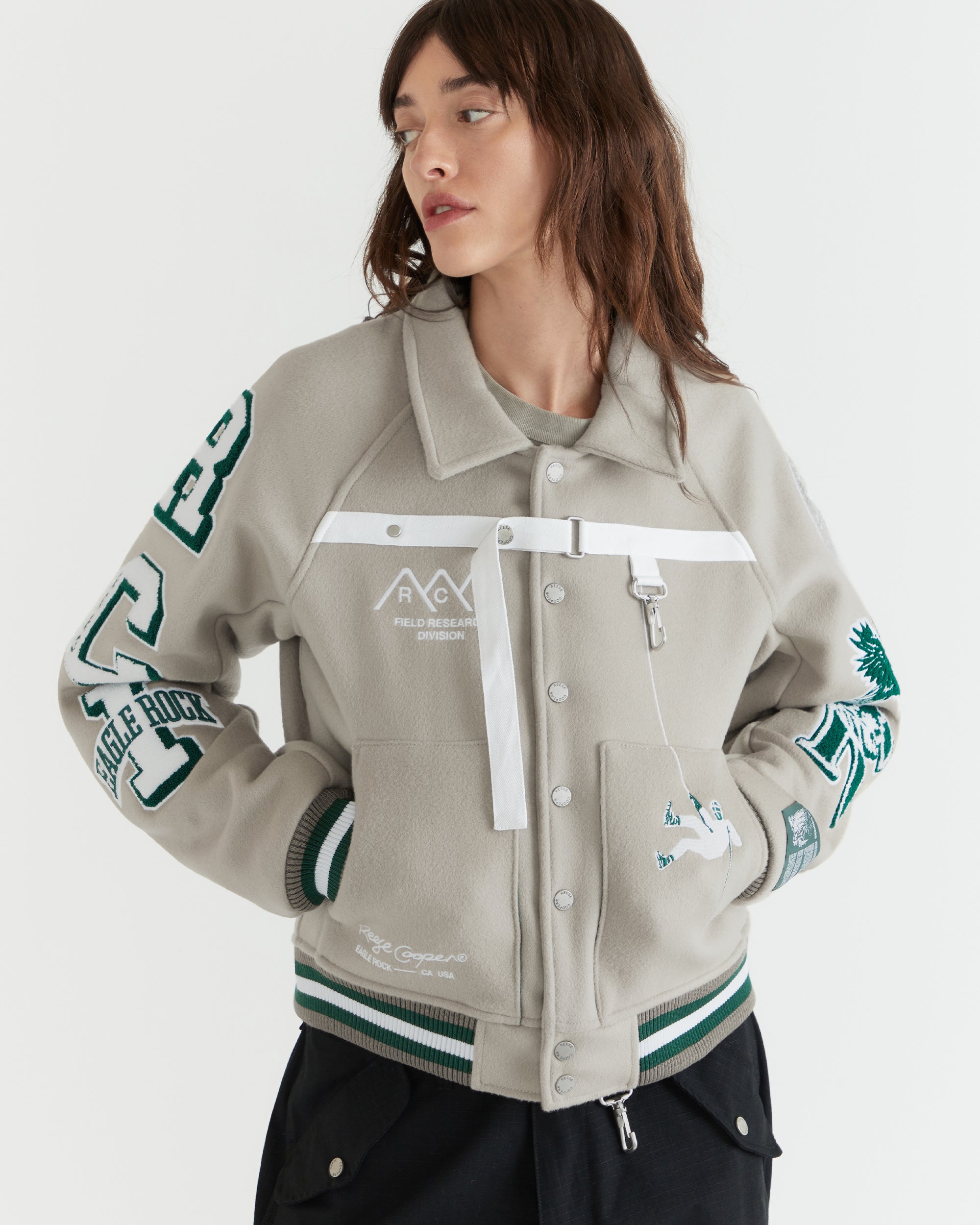 Women - Research Division Wool Varsity Jacket - Stone - 2