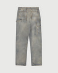 Washed Denim Double Knee Pant