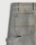 Washed Denim Double Knee Pant