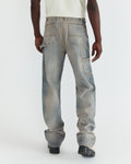 Men - Washed Denim Double Knee Pant - 3