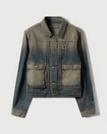 Trucker Jacket in Washed Denim