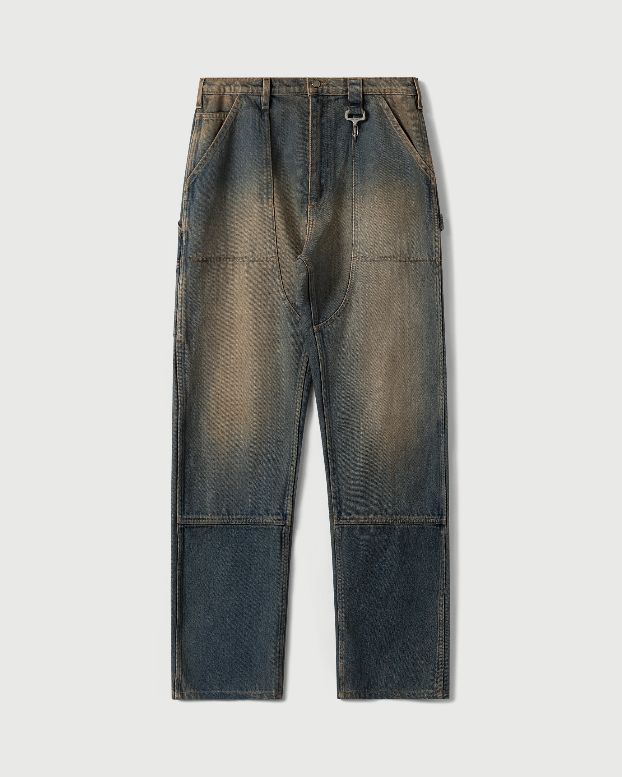 Double Knee Pant in Washed Denim