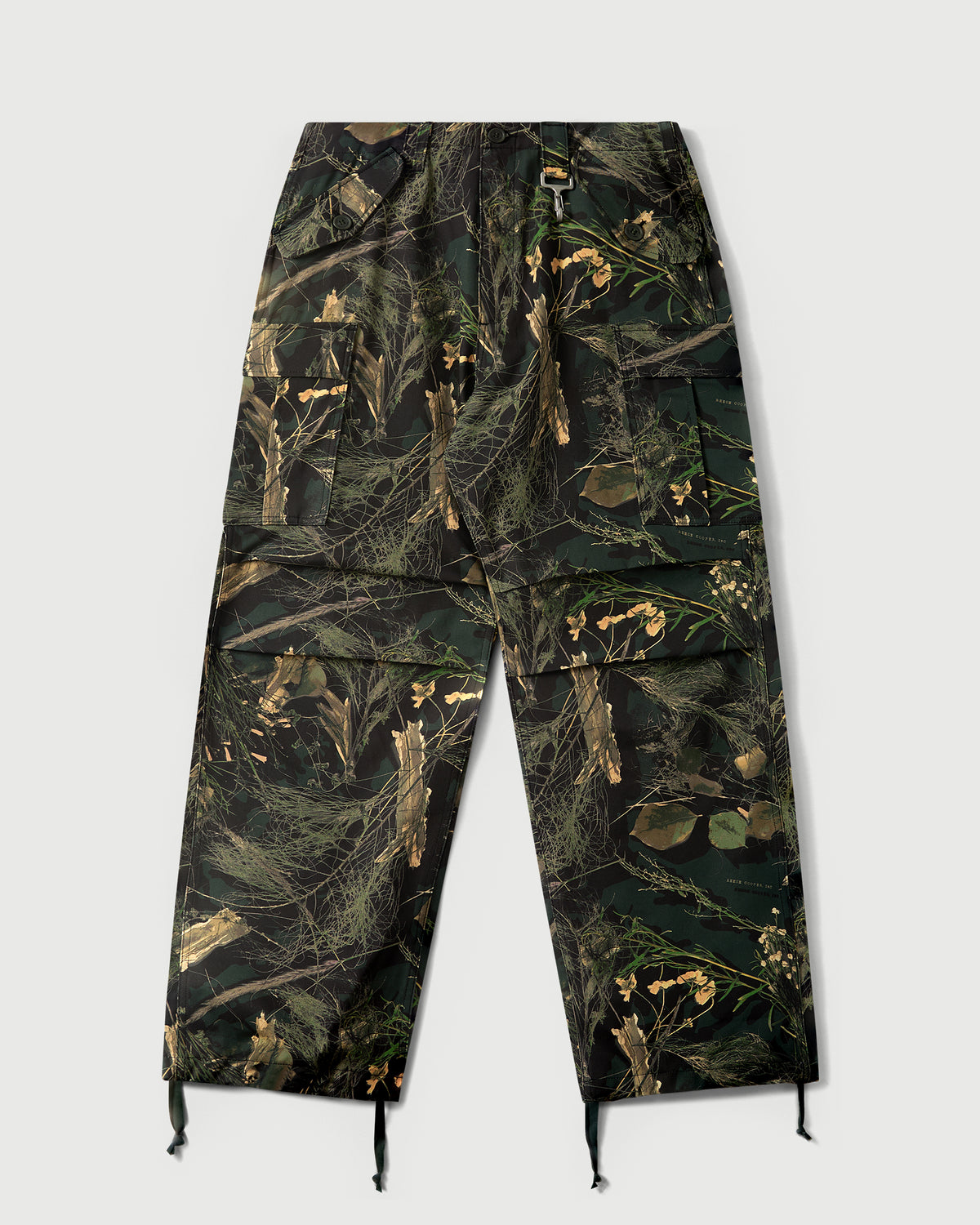 Wide-Leg Cargo Pant in Camo Cotton Twill