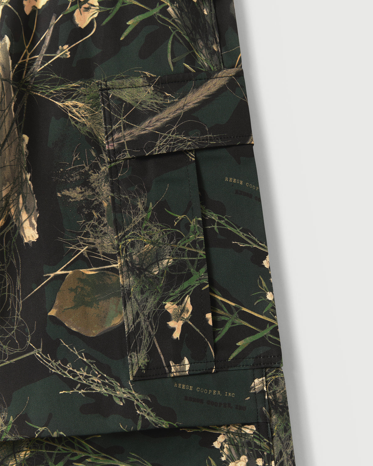 Wide-Leg Cargo Pant in Camo Cotton Twill