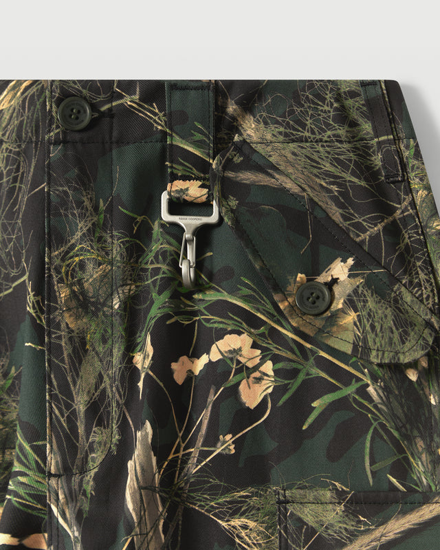 Wide-Leg Cargo Pant in Camo Cotton Twill