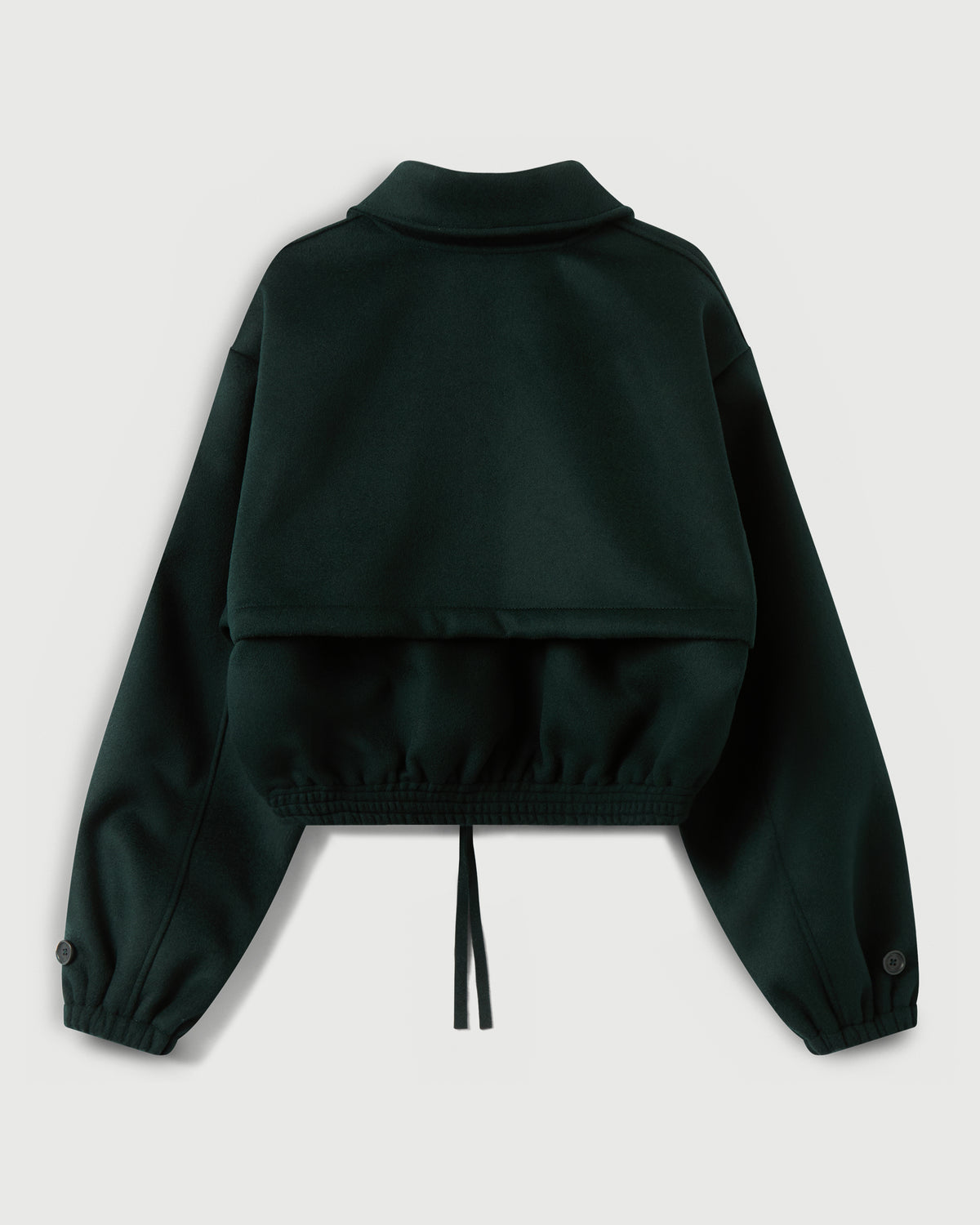 Storm Flap Jacket in Forest Green Merino Wool