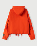 Modular Pocket Hooded Jacket in Orange Cotton Ripstop