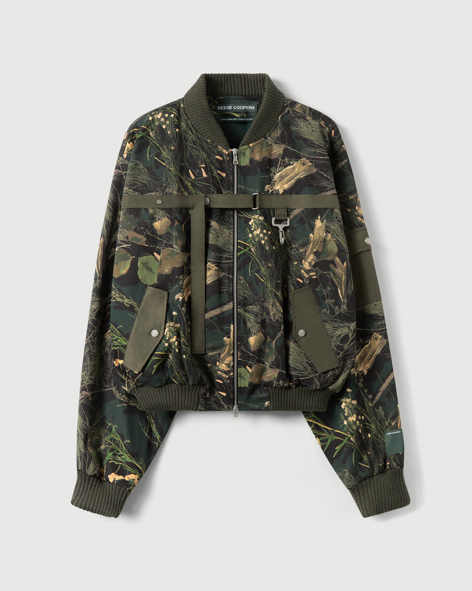 Bomber Jacket in Camo Cotton Twill