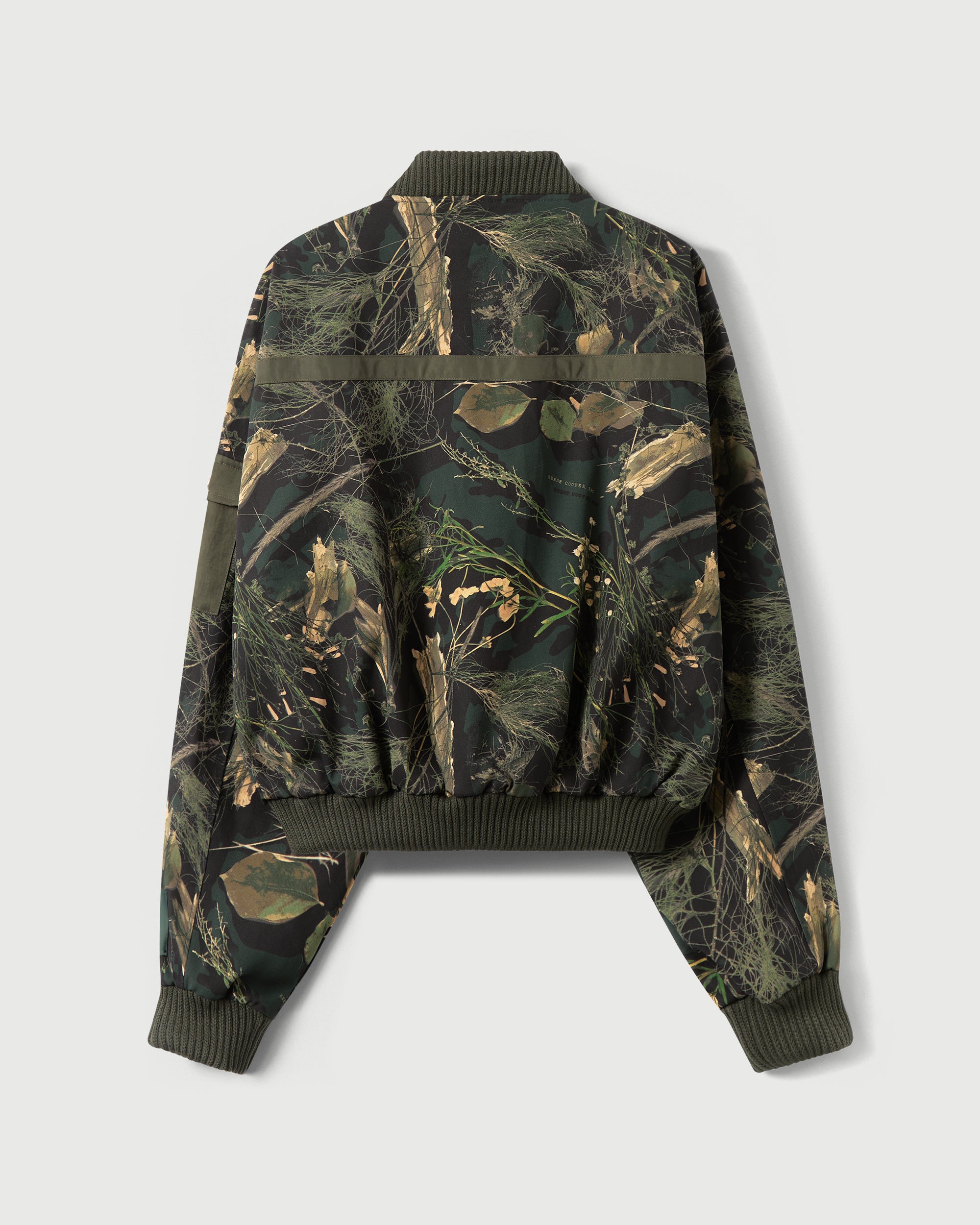 Bomber Jacket in Camo Cotton Twill