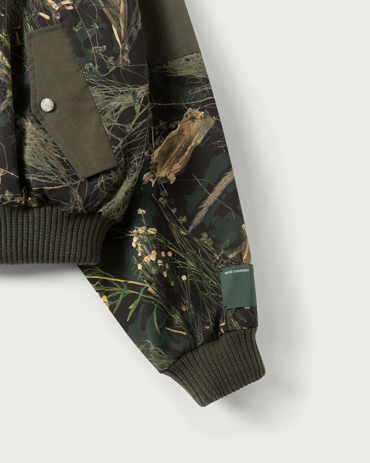 Bomber Jacket in Camo Cotton Twill