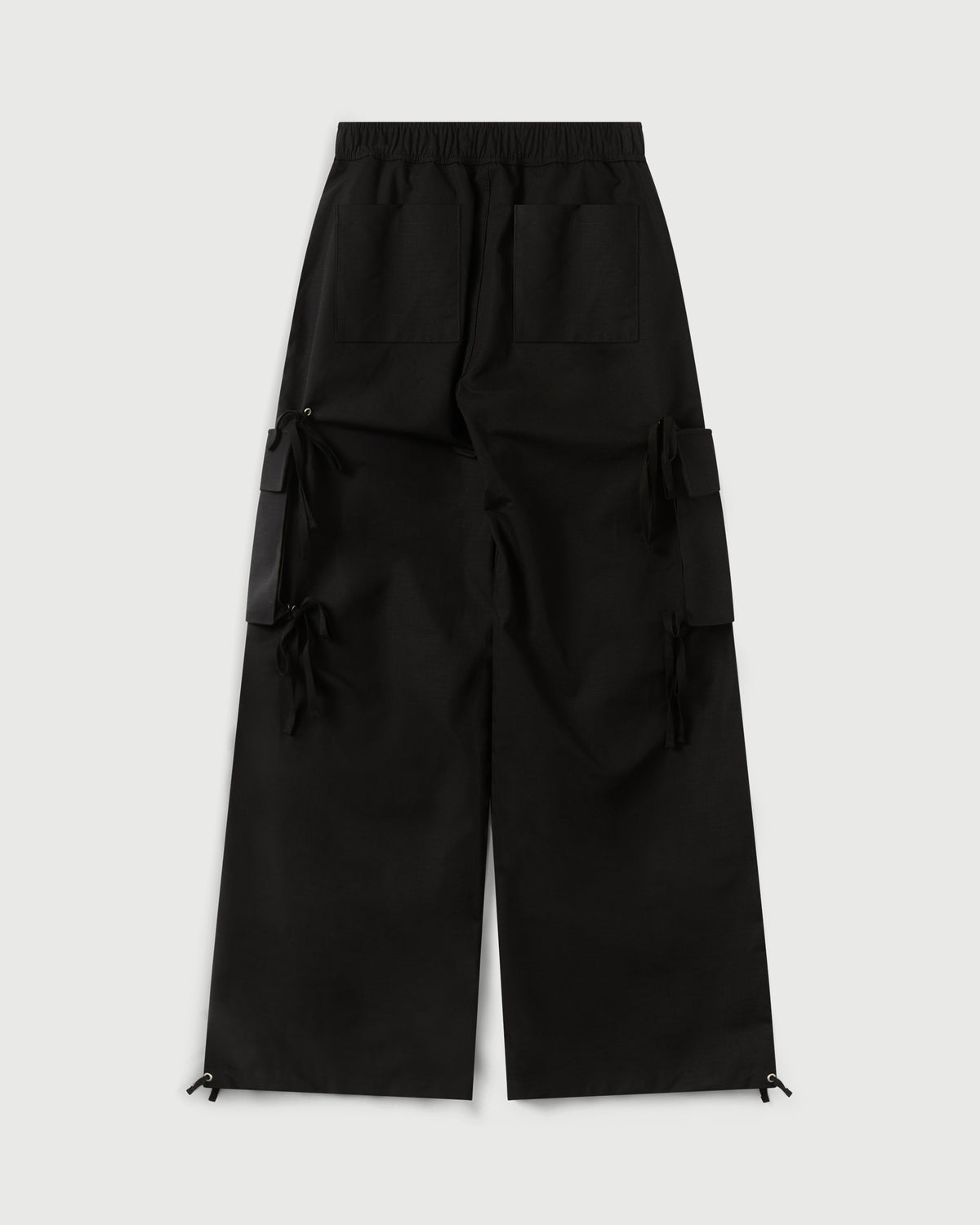 Modular Pocket Cargo Pant in Black Cotton Ripstop