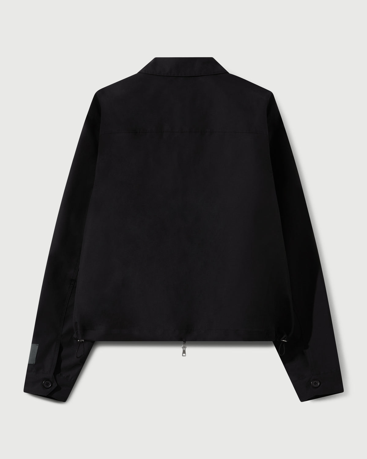 Laminated Nylon Work Jacket in Black