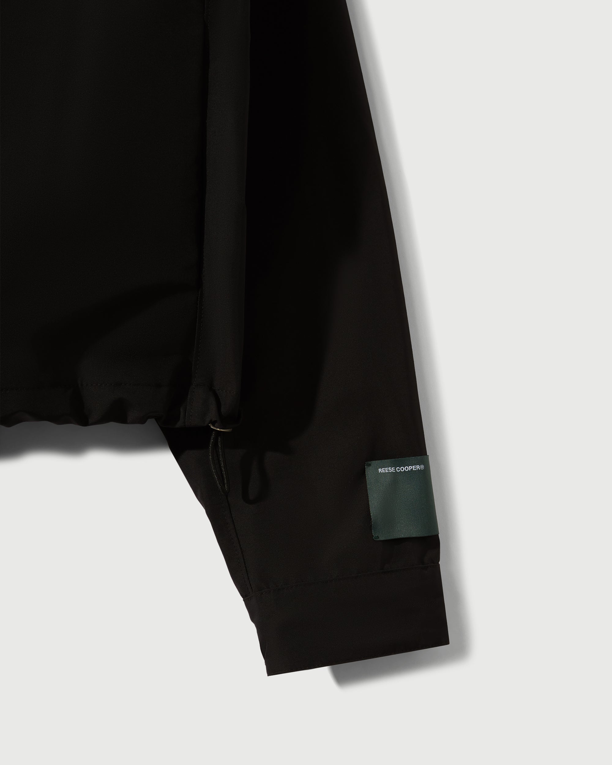 Laminated Nylon Work Jacket in Black