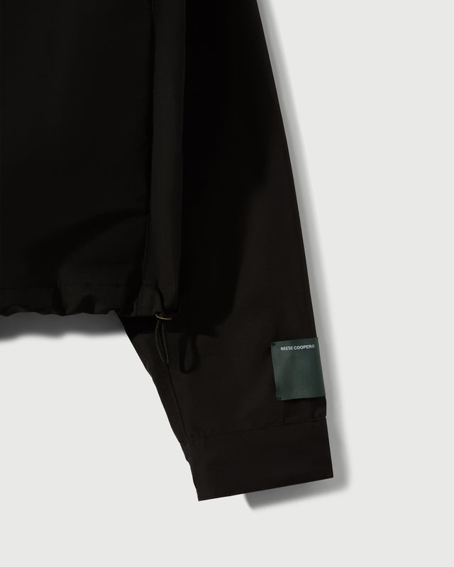 Laminated Nylon Work Jacket in Black