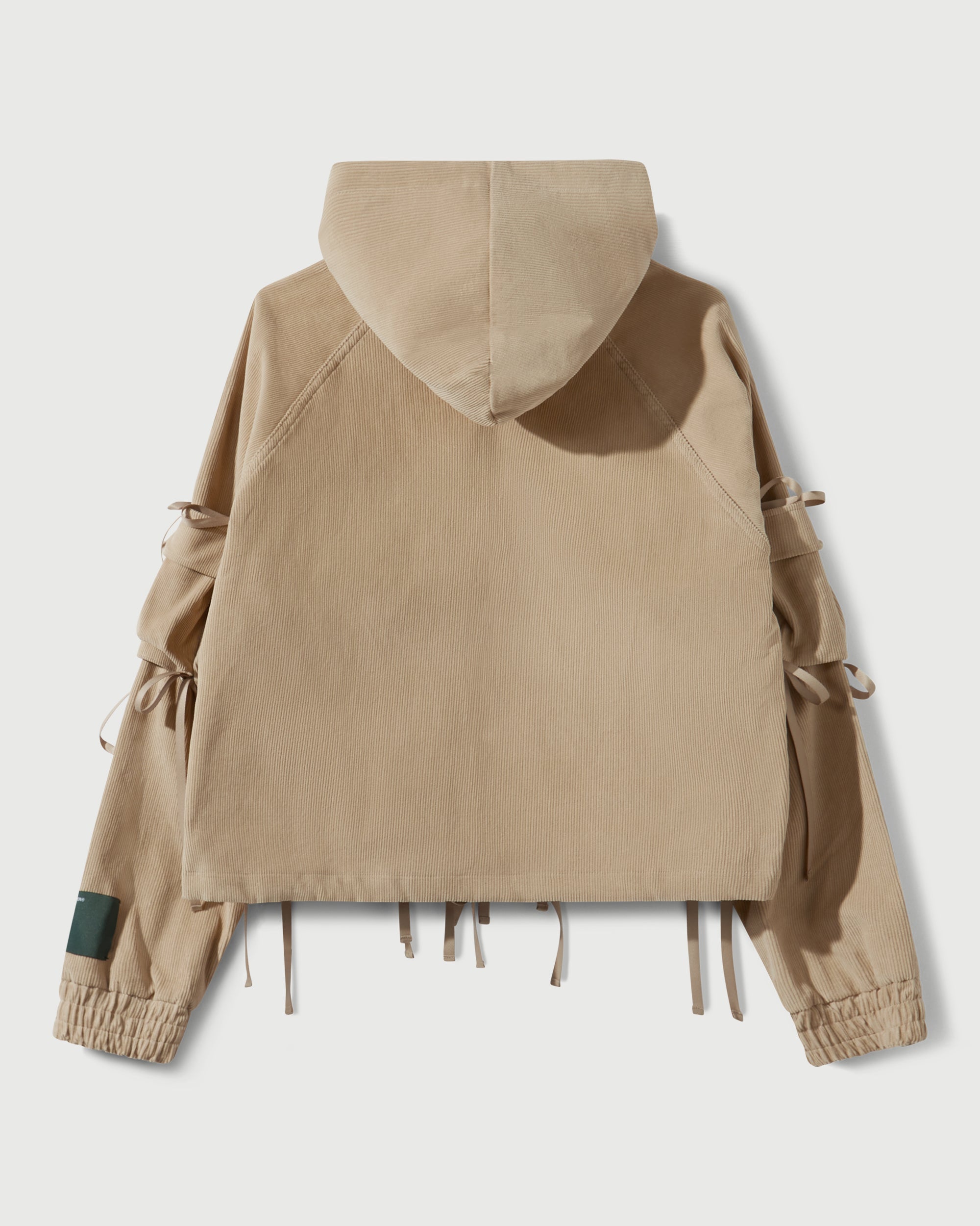 Corduroy Modular Pocket Hooded Jacket in Khaki