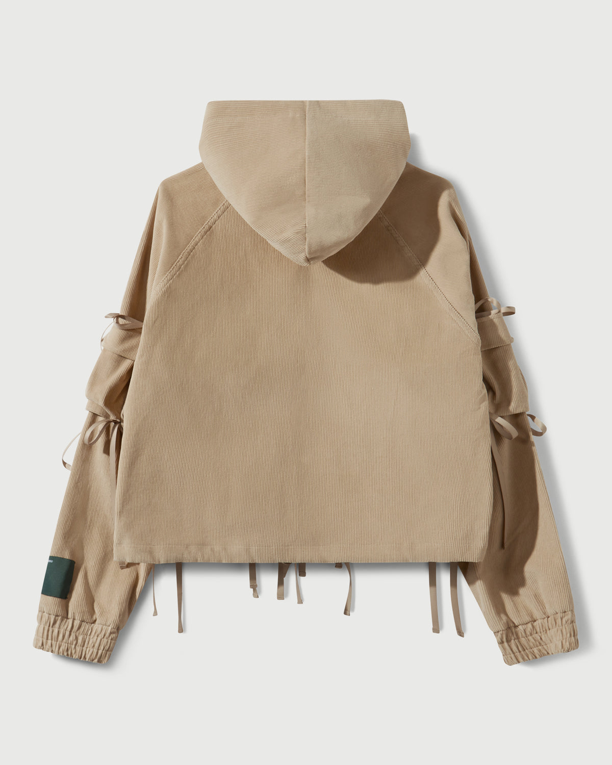 Corduroy Modular Pocket Hooded Jacket in Khaki