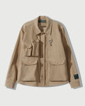 Corduroy Cargo Button Down Shirt in Khaki