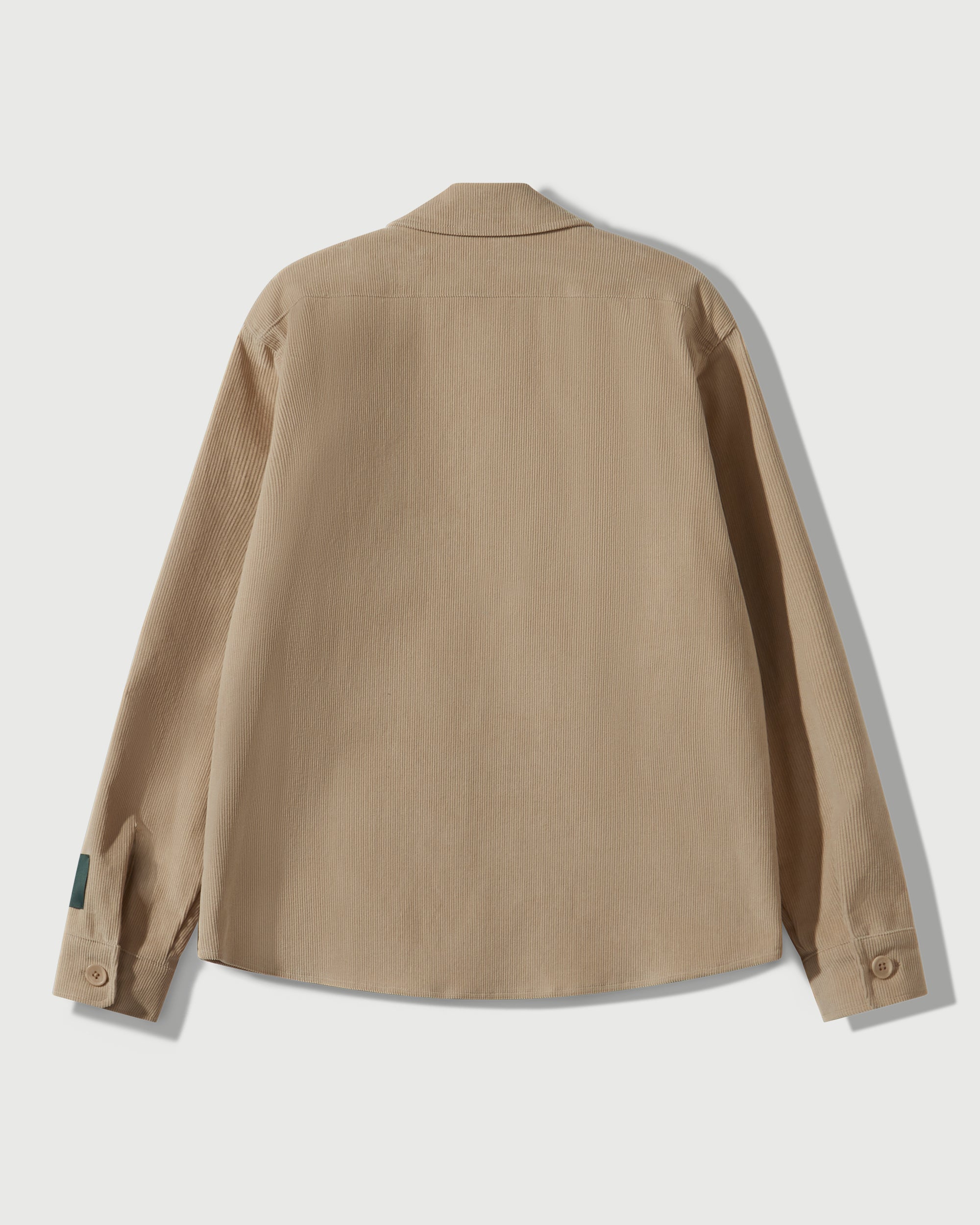 Corduroy Cargo Button Down Shirt in Khaki