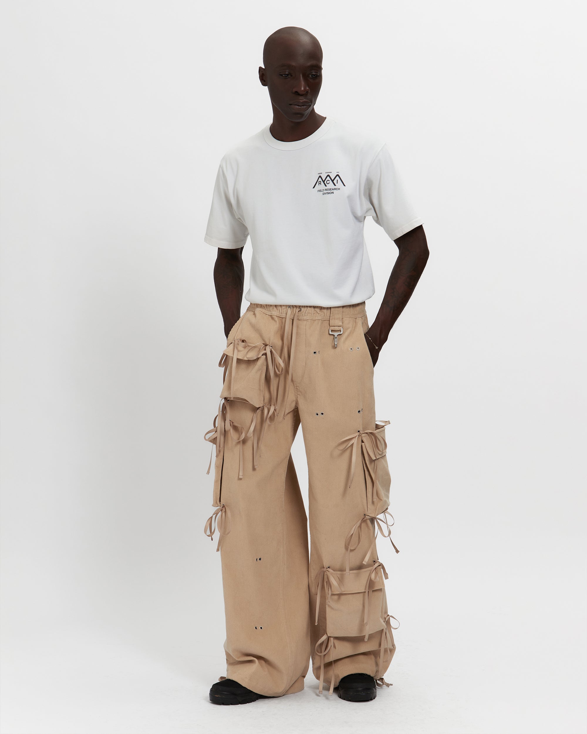 Corduroy Modular Pocket Cargo Pant in Khaki
