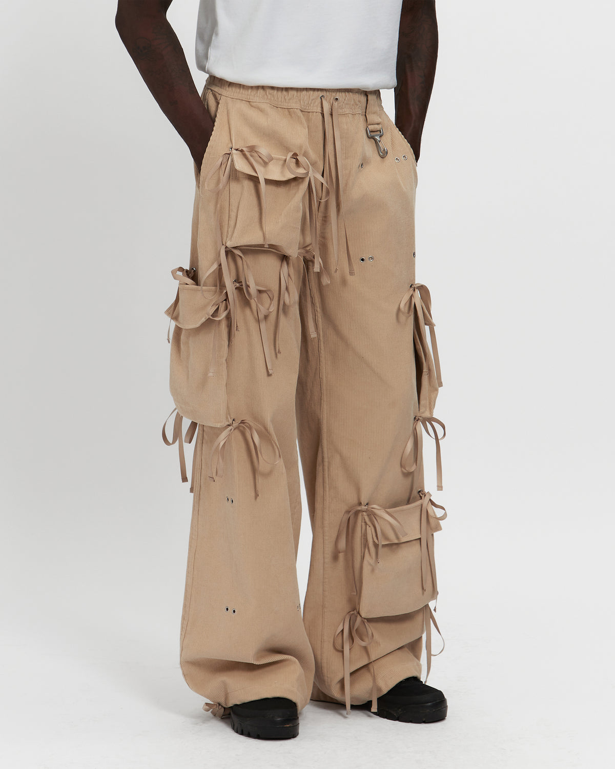 Corduroy Modular Pocket Cargo Pant in Khaki