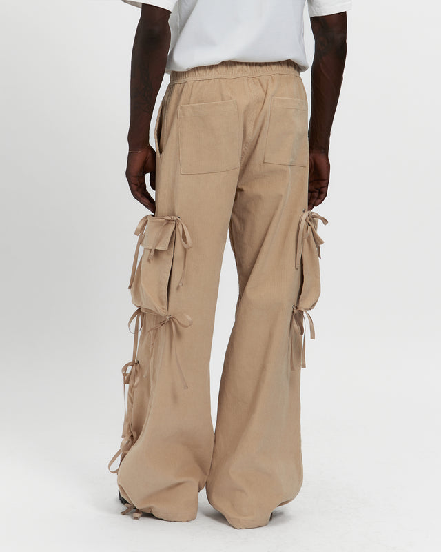 Corduroy Modular Pocket Cargo Pant in Khaki
