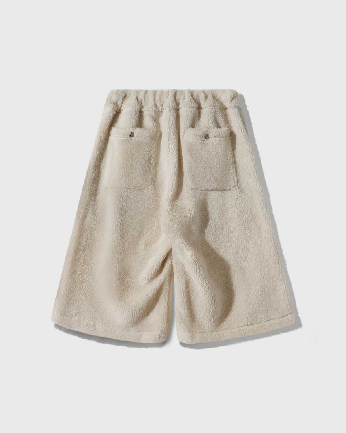 Sherpa Fleece Wide Leg Short in Cream