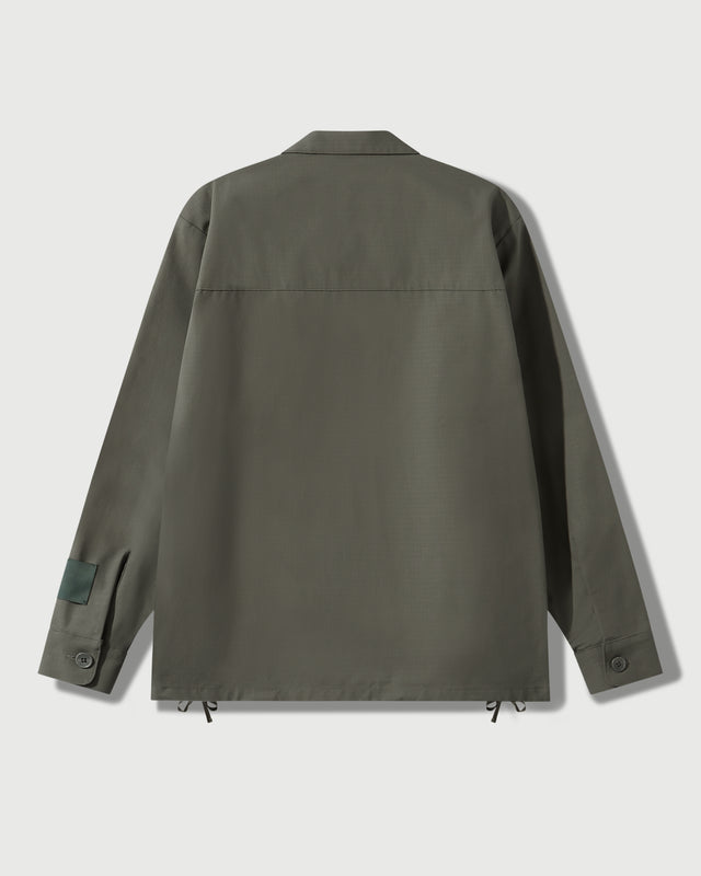 Cotton Ripstop Pullover Cargo Shirt in Sage