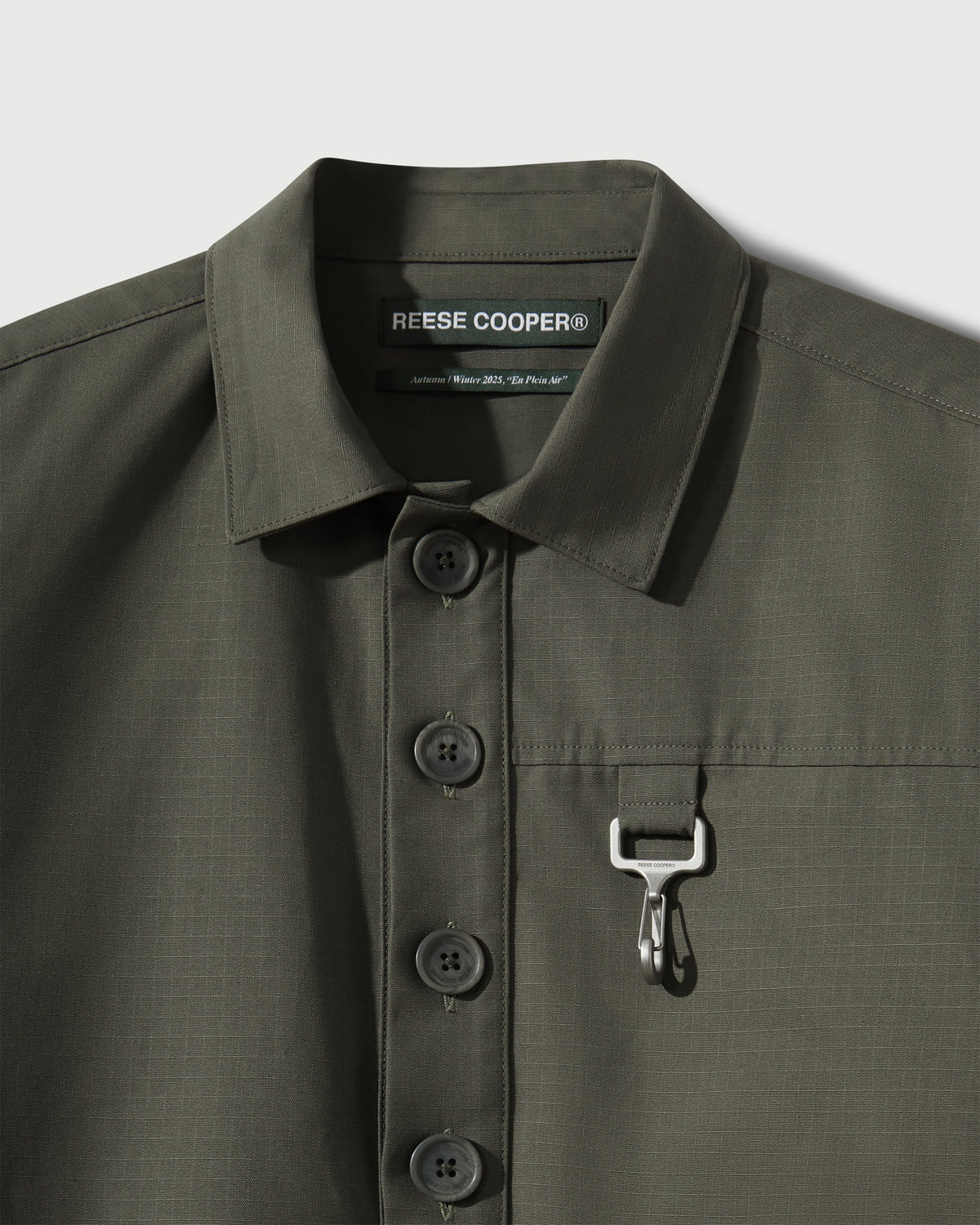 Cotton Ripstop Pullover Cargo Shirt in Sage