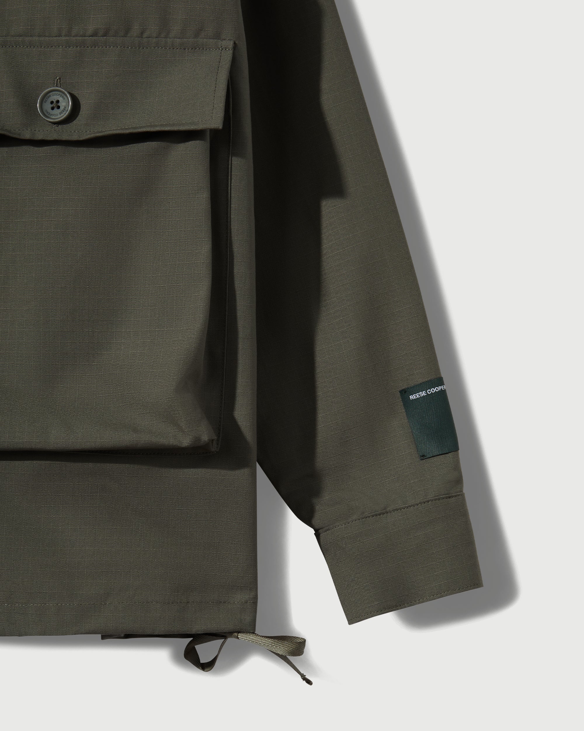 Cotton Ripstop Pullover Cargo Shirt in Sage