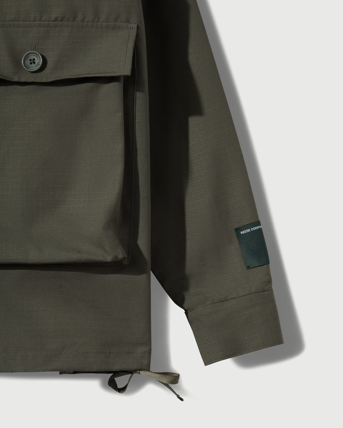 Cotton Ripstop Pullover Cargo Shirt in Sage