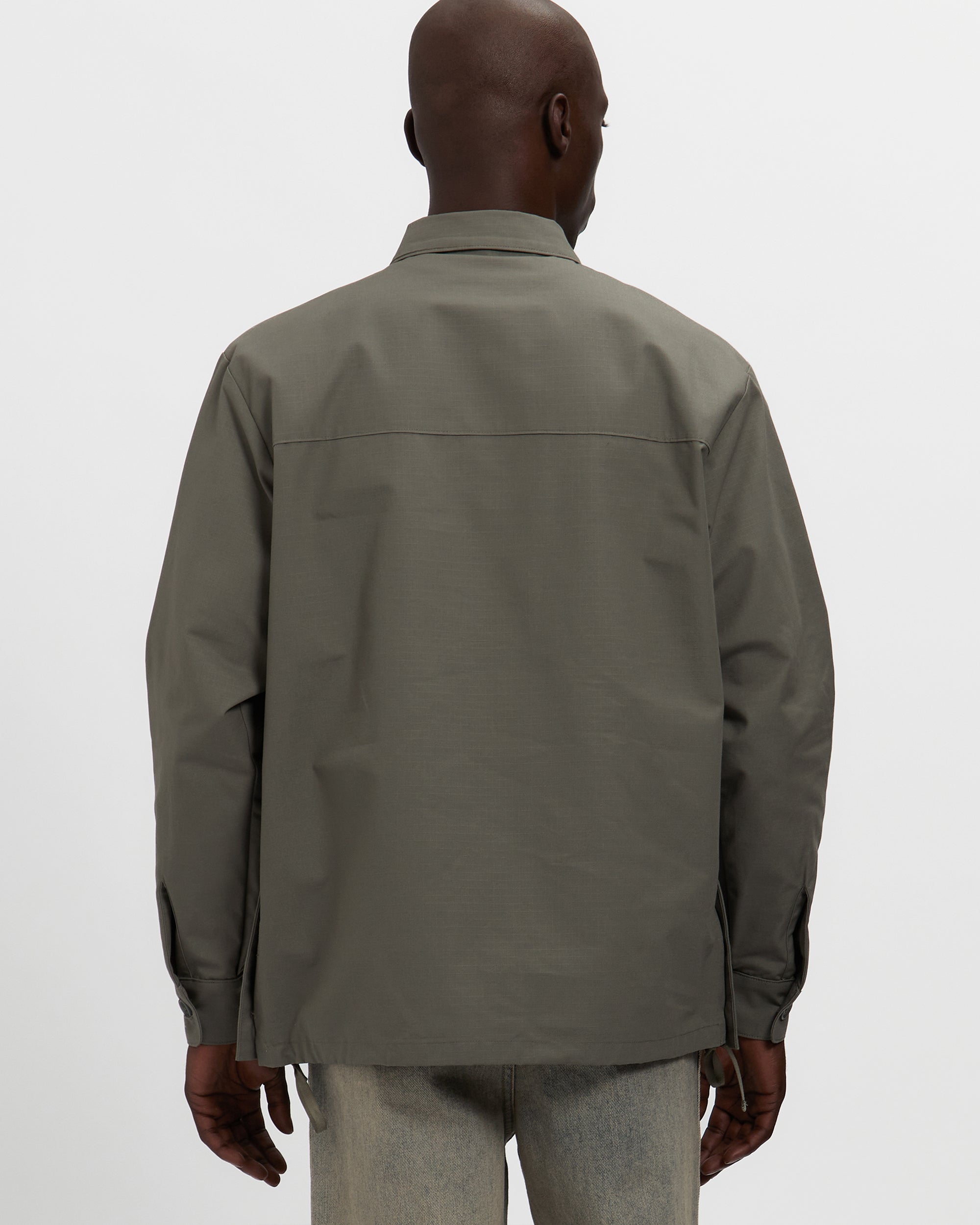 Cotton Ripstop Pullover Cargo Shirt in Sage