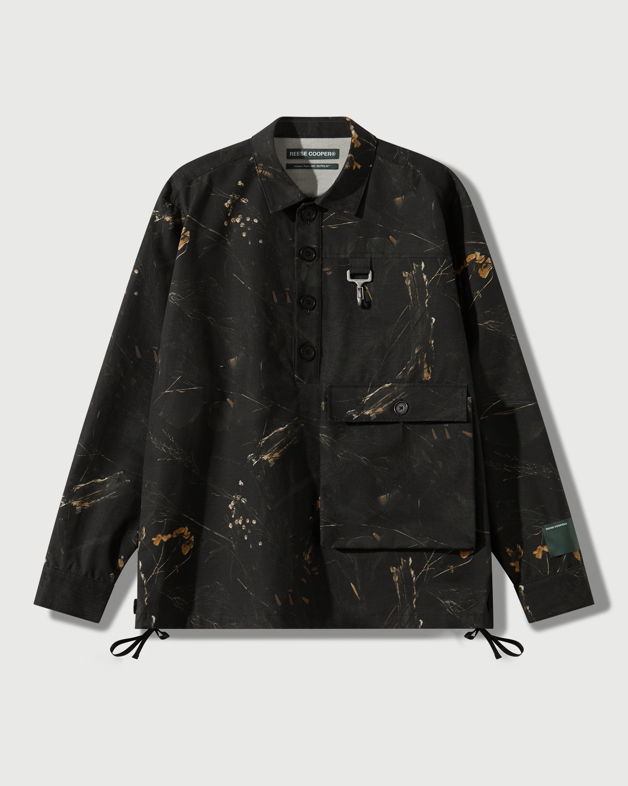 Cotton Ripstop Pullover Cargo Shirt in Camo
