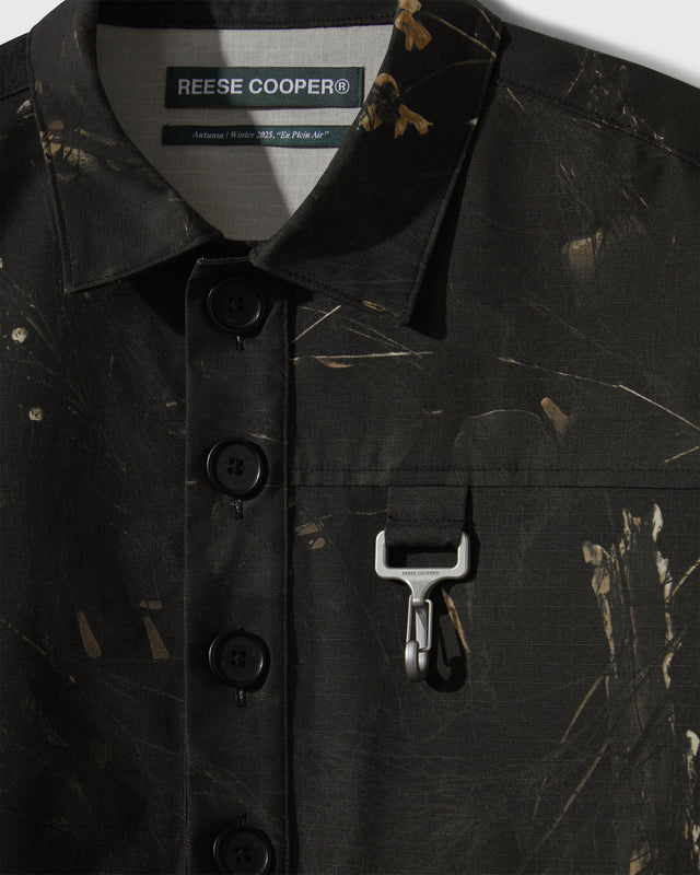 Cotton Ripstop Pullover Cargo Shirt in Camo