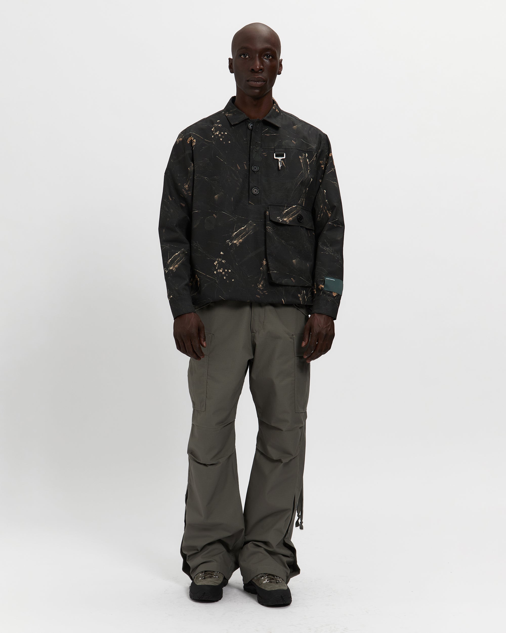 Cotton Ripstop Pullover Cargo Shirt in Camo