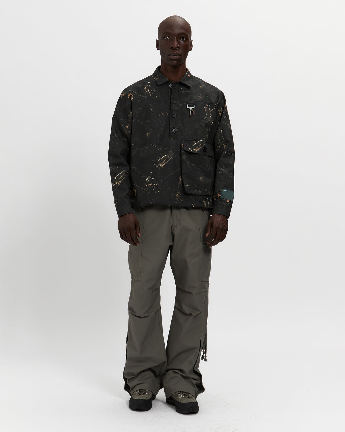 Cotton Ripstop Pullover Cargo Shirt in Camo