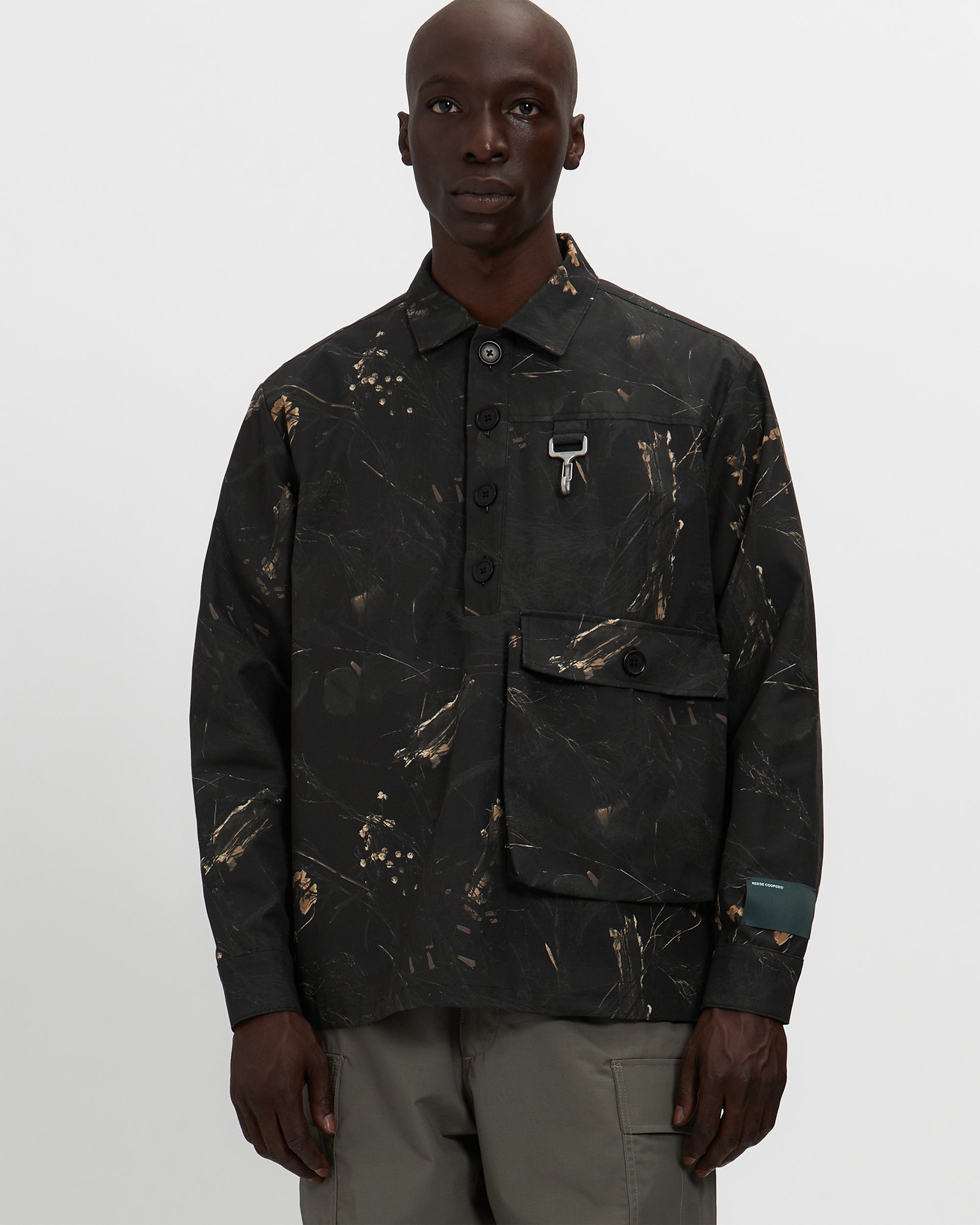 Cotton Ripstop Pullover Cargo Shirt in Camo