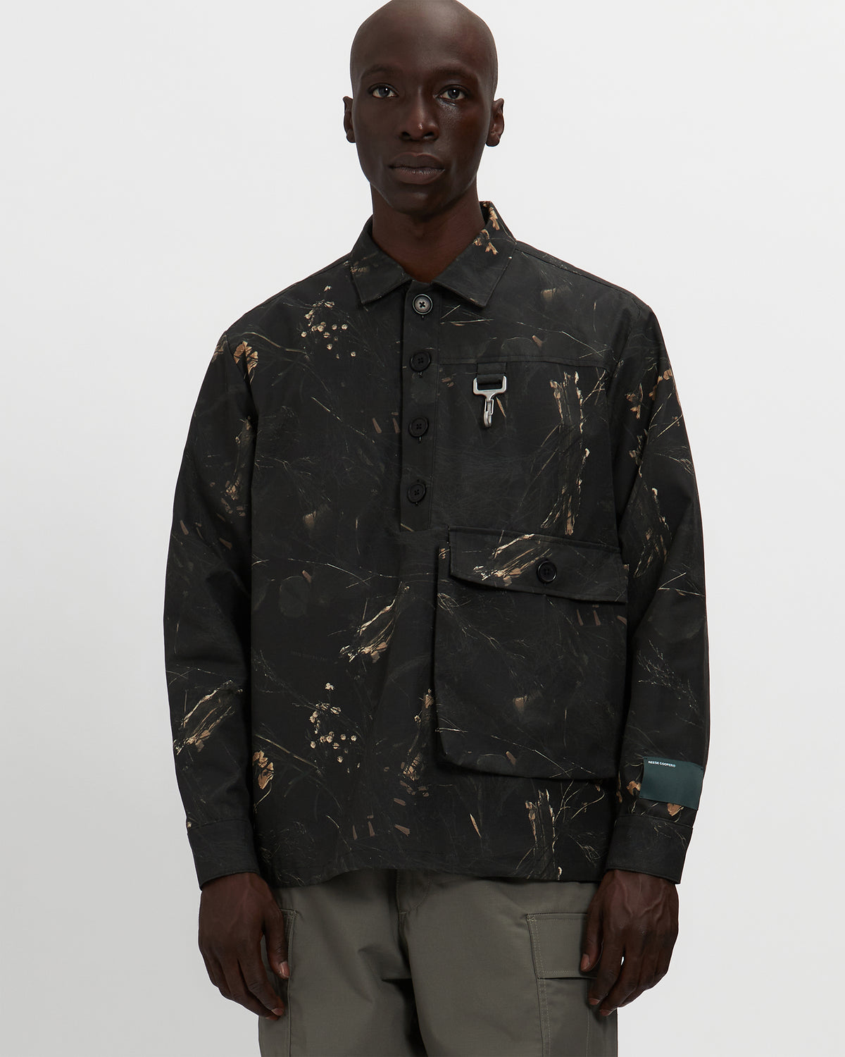 Cotton Ripstop Pullover Cargo Shirt in Camo