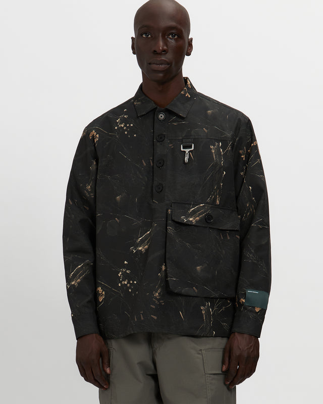Cotton Ripstop Pullover Cargo Shirt in Camo