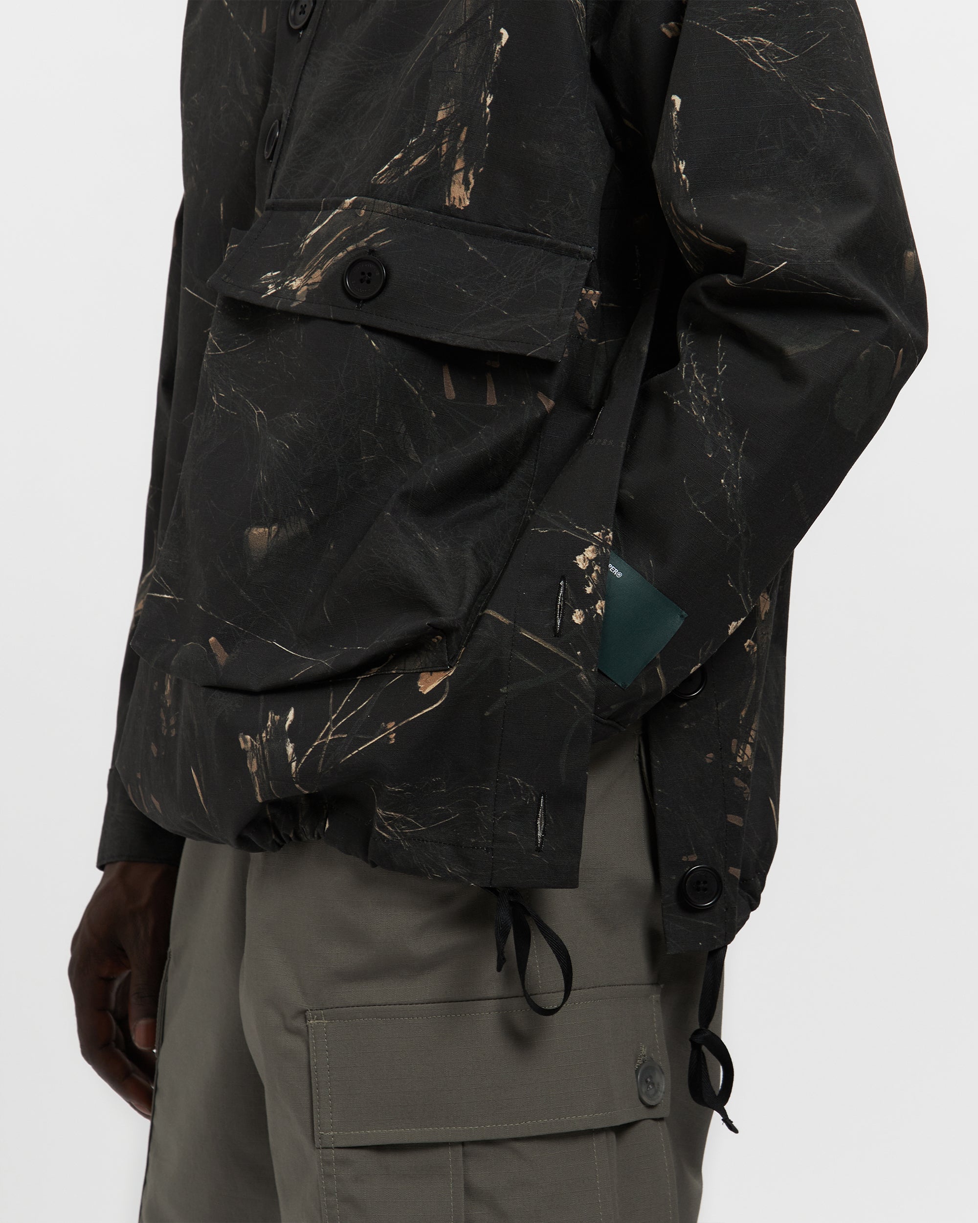 Cotton Ripstop Pullover Cargo Shirt in Camo