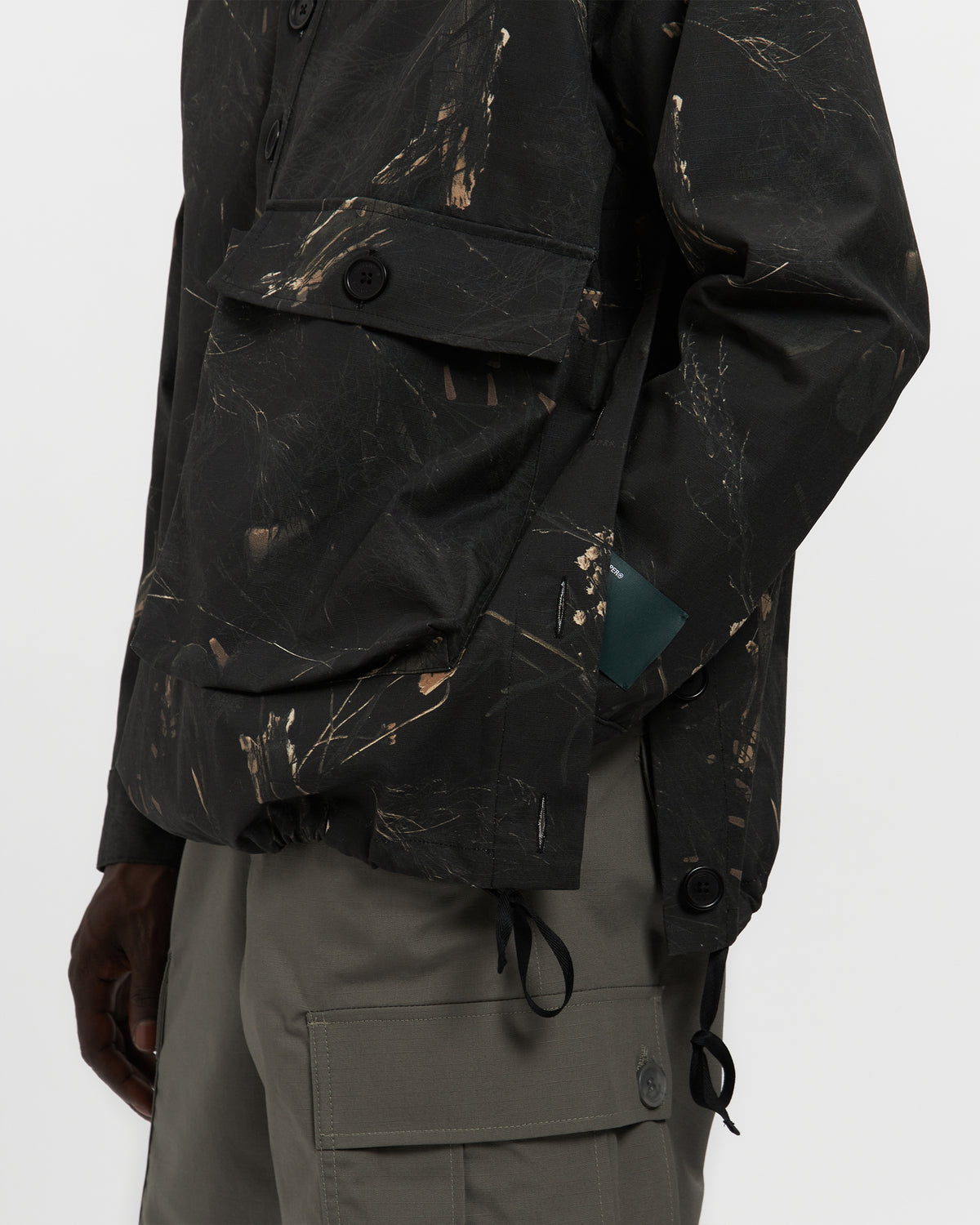 Cotton Ripstop Pullover Cargo Shirt in Camo