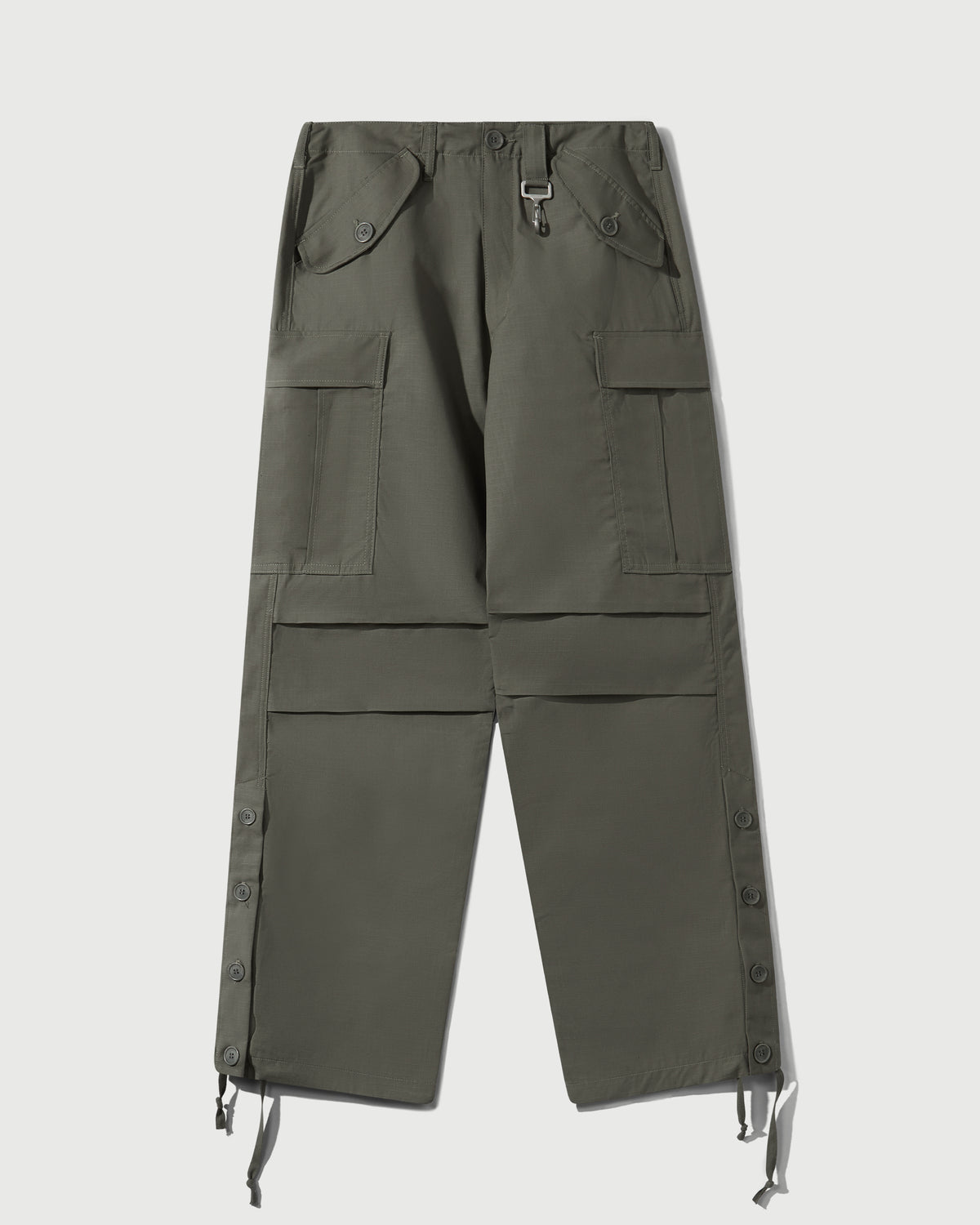 Cotton Ripstop Wide Leg Cargo Pant in Sage