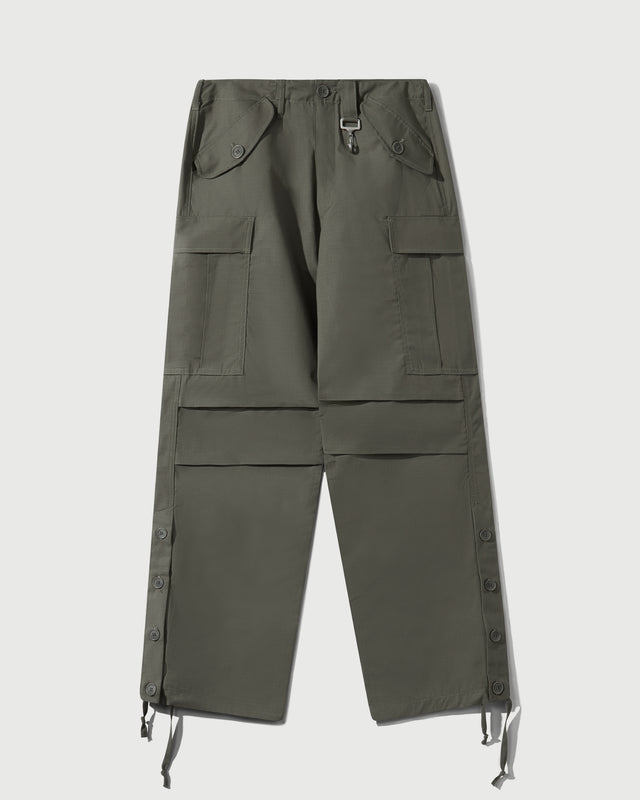 Cotton Ripstop Wide Leg Cargo Pant in Sage